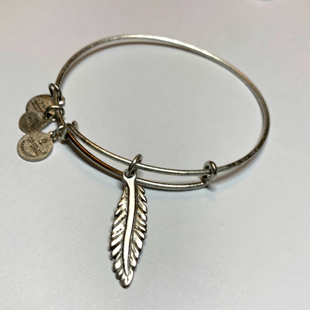 3/$20 Alex and Ani feather silver bracelet